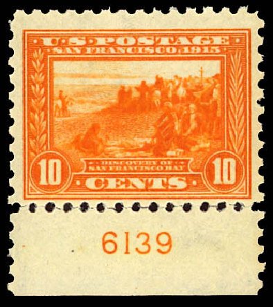 US Stamps Value Scott Catalog # 404: 1915 10c Panama-Pacific Exposition. Daniel Kelleher Auctions, Dec 2012, Sale 633, Lot 706