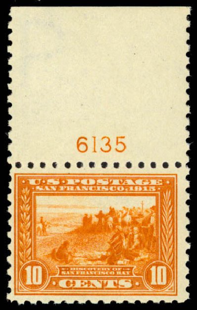 US Stamps Price Scott #404: 10c 1915 Panama-Pacific Exposition. Daniel Kelleher Auctions, Mar 2013, Sale 635, Lot 516