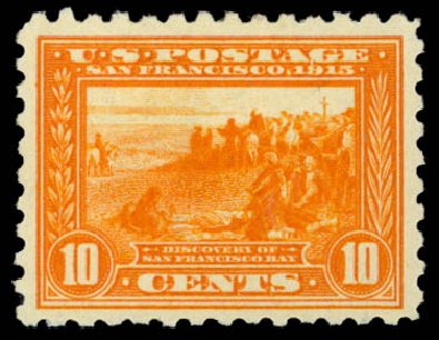 US Stamps Value Scott 404 - 10c 1915 Panama-Pacific Exposition. Daniel Kelleher Auctions, Dec 2014, Sale 661, Lot 336