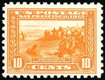 US Stamp Value Scott Catalogue #404 - 1915 10c Panama-Pacific Exposition. Schuyler J. Rumsey Philatelic Auctions, Apr 2015, Sale 60, Lot 2376