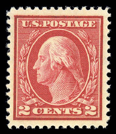 Value of US Stamp Scott Catalog #406: 1912 2c Washington Perf 12. Matthew Bennett International, Sep 2010, Sale 333, Lot 3747