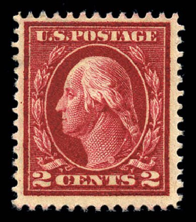 US Stamp Values Scott #406: 1912 2c Washington Perf 12. Matthew Bennett International, Sep 2010, Sale 331, Lot 724