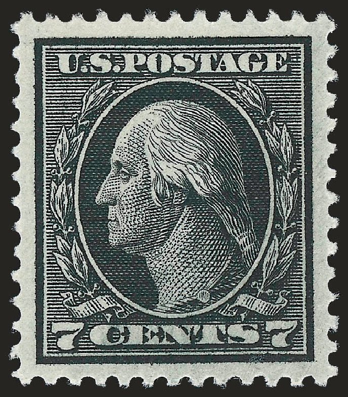 Cost of US Stamps Scott Cat. 407: 7c 1914 Washington Perf 12. Robert Siegel Auction Galleries, Jun 2010, Sale 992, Lot 2467