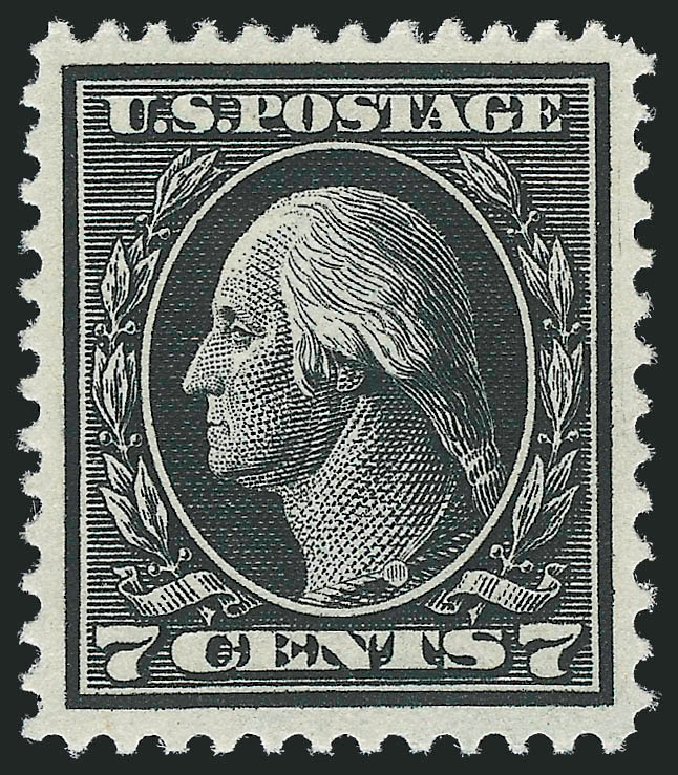 Value of US Stamps Scott Catalogue # 407: 1914 7c Washington Perf 12. Robert Siegel Auction Galleries, Oct 2012, Sale 1033, Lot 4218
