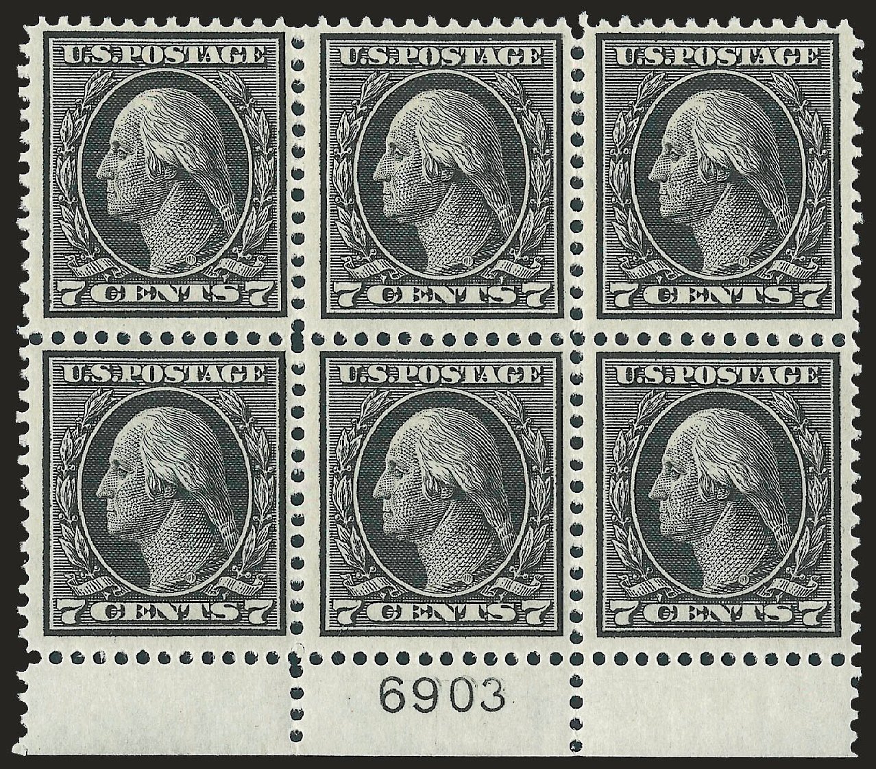 Costs of US Stamps Scott Catalog # 407: 1914 7c Washington Perf 12. Robert Siegel Auction Galleries, Jun 2010, Sale 992, Lot 2468