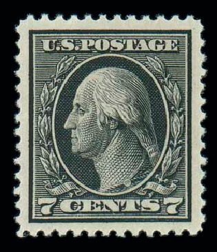 US Stamps Price Scott Catalog 407 - 7c 1914 Washington Perf 12. Matthew Bennett International, Oct 2007, Sale 322, Lot 2209