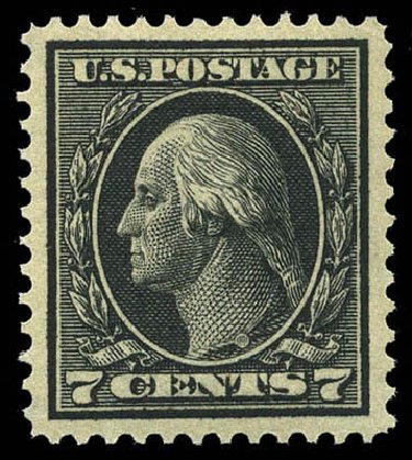 US Stamp Value Scott Cat. # 407: 1914 7c Washington Perf 12. Matthew Bennett International, Mar 2011, Sale 337, Lot 2884