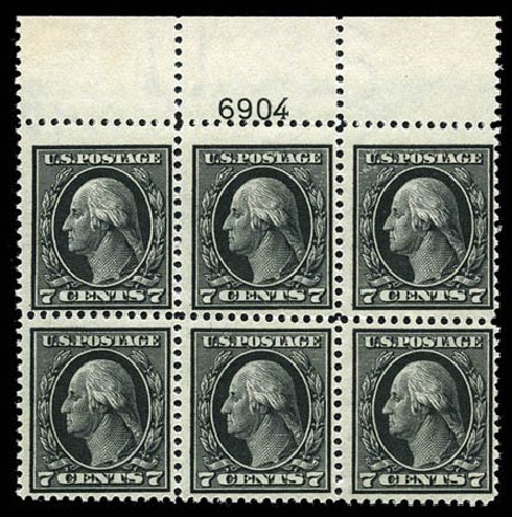 Costs of US Stamps Scott # 407: 7c 1914 Washington Perf 12. Matthew Bennett International, Mar 2012, Sale 344, Lot 4564