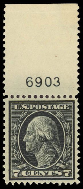 Prices of US Stamp Scott # 407 - 1914 7c Washington Perf 12. Daniel Kelleher Auctions, Jun 2012, Sale 630, Lot 1834
