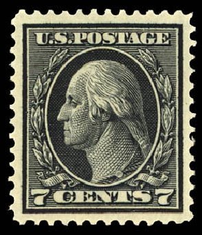 Price of US Stamp Scott Cat. # 407 - 1914 7c Washington Perf 12. Daniel Kelleher Auctions, Dec 2012, Sale 633, Lot 712
