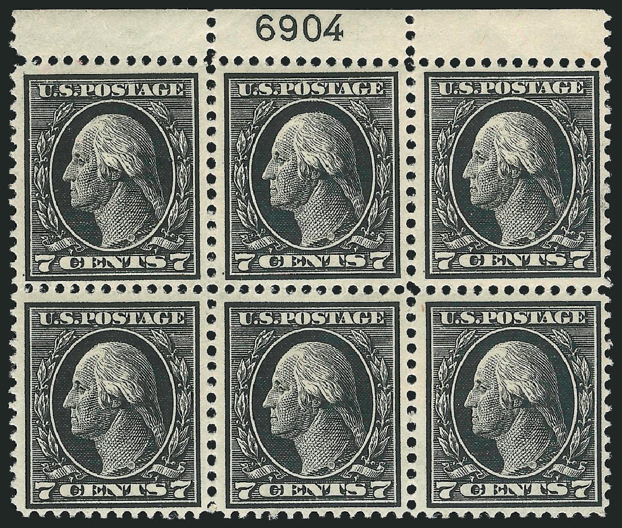 Prices of US Stamp Scott Catalog #407: 1914 7c Washington Perf 12. Robert Siegel Auction Galleries, Feb 2015, Sale 1093, Lot 252