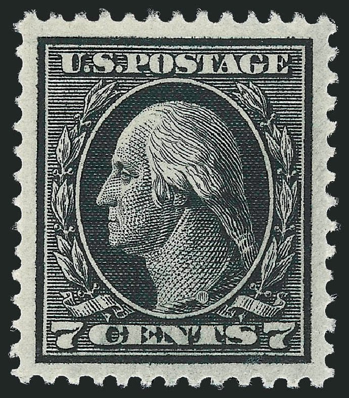 US Stamps Prices Scott Cat. #407: 1914 7c Washington Perf 12. Robert Siegel Auction Galleries, Mar 2012, Sale 1019, Lot 793