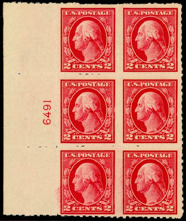 US Stamps Values Scott 409: 2c 1912 Washington Imperf. Daniel Kelleher Auctions, Jan 2015, Sale 663, Lot 1767