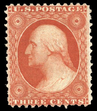 Cost of US Stamps Scott Catalogue #41 - 3c 1875 Washington Reprint. Cherrystone Auctions, May 2008, Sale 200805, Lot 99