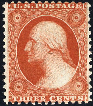 Price of US Stamps Scott Cat. #41 - 1875 3c Washington Reprint. Cherrystone Auctions, Jan 2009, Sale 200901, Lot 70