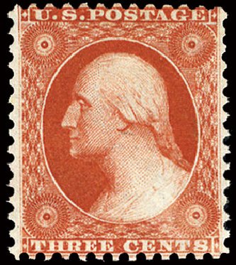 Price of US Stamps Scott Catalog # 41 - 3c 1875 Washington Reprint. Cherrystone Auctions, Nov 2010, Sale 201011, Lot 60