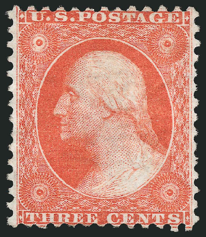 Values of US Stamps Scott Cat. 41: 1875 3c Washington Reprint. Robert Siegel Auction Galleries, Oct 2012, Sale 1033, Lot 4031