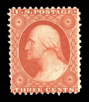 Price of US Stamp Scott Cat. # 41: 1875 3c Washington Reprint. Cherrystone Auctions, Oct 2012, Sale 201210, Lot 45