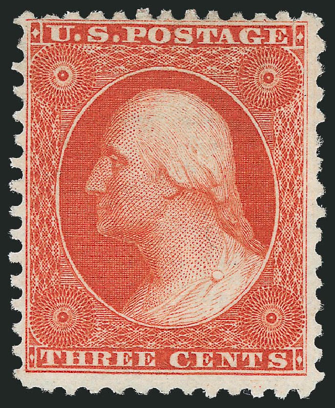 Cost of US Stamp Scott 41: 1875 3c Washington Reprint. Robert Siegel Auction Galleries, Oct 2011, Sale 1014, Lot 1142