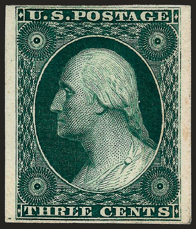 US Stamps Value Scott Catalog 41 - 1875 3c Washington Reprint. Robert Siegel Auction Galleries, Dec 2008, Sale 964, Lot 72