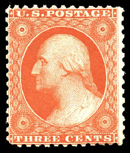 Values of US Stamp Scott Catalogue 41: 1875 3c Washington Reprint. Matthew Bennett International, May 2014, Sale 350, Lot 93