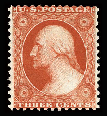 US Stamp Prices Scott Catalog 41 - 3c 1875 Washington Reprint. Cherrystone Auctions, May 2013, Sale 201305, Lot 46