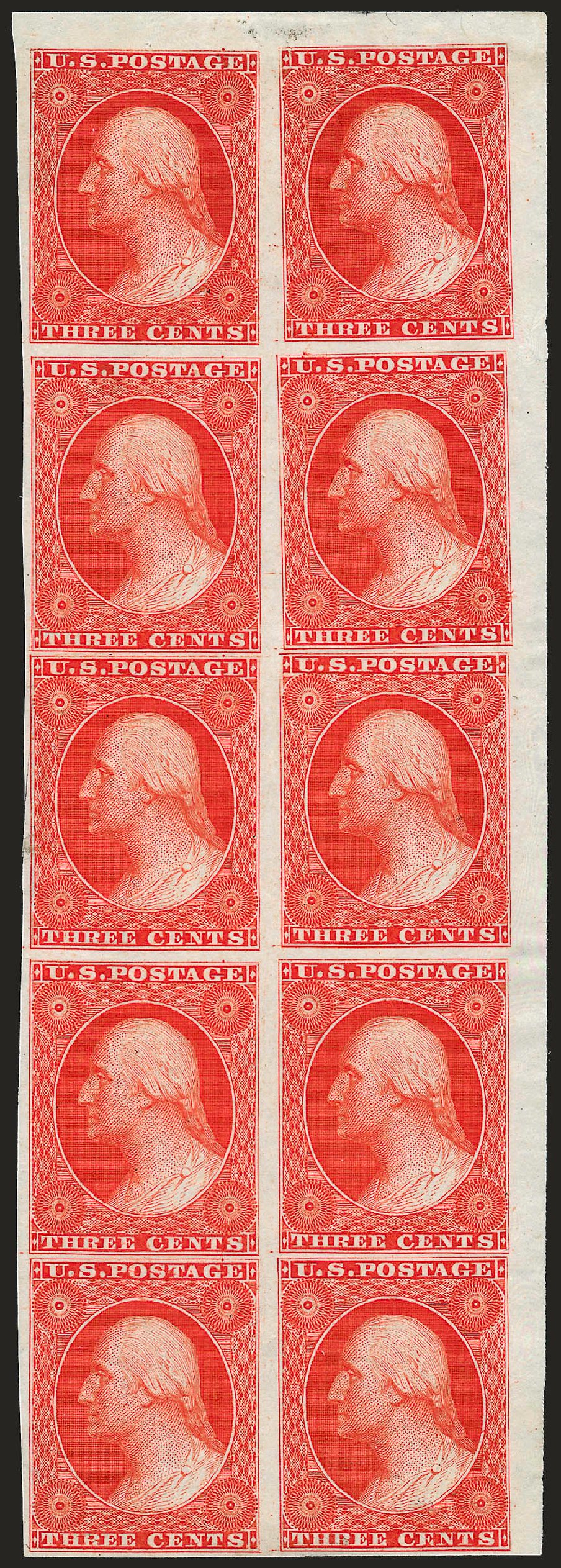 US Stamps Value Scott Cat. 41 - 3c 1875 Washington Reprint. Robert Siegel Auction Galleries, Dec 2008, Sale 964, Lot 76