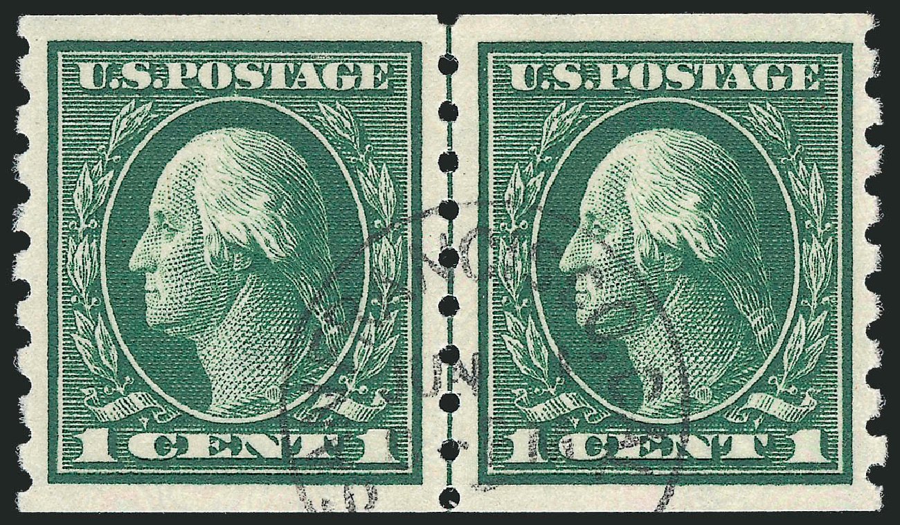 Values of US Stamps Scott Catalog # 412: 1c 1912 Washington Coil. Robert Siegel Auction Galleries, Sep 2012, Sale 1028, Lot 378