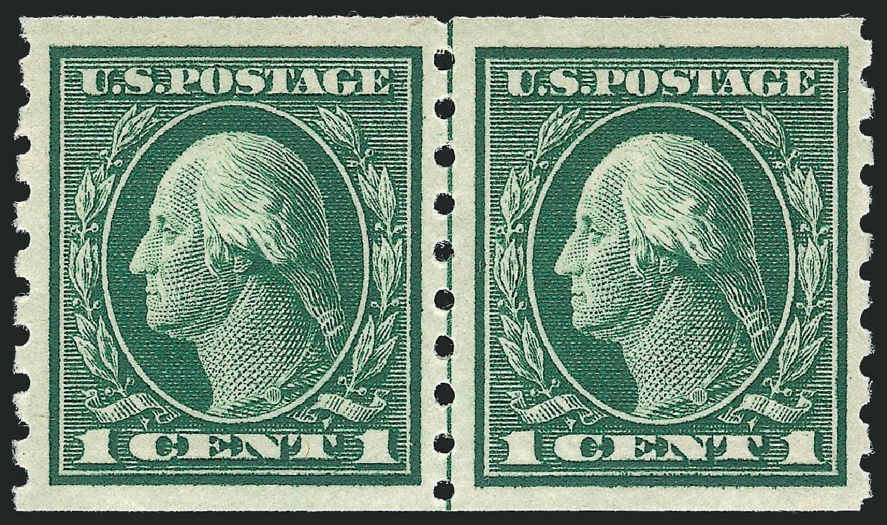 US Stamp Value Scott Catalog #412 - 1912 1c Washington Coil. Robert Siegel Auction Galleries, Dec 2011, Sale 1017, Lot 799