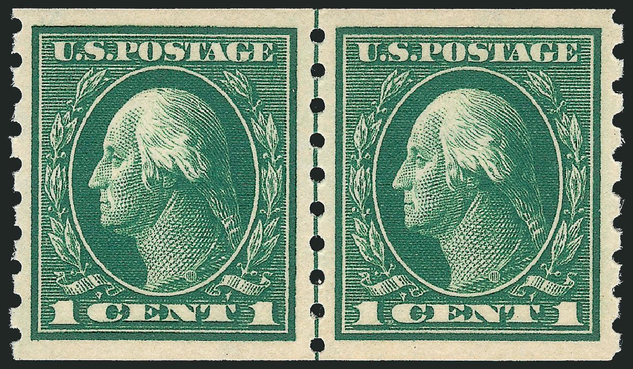US Stamps Price Scott # 412: 1912 1c Washington Coil. Robert Siegel Auction Galleries, Nov 2013, Sale 1061, Lot 3902