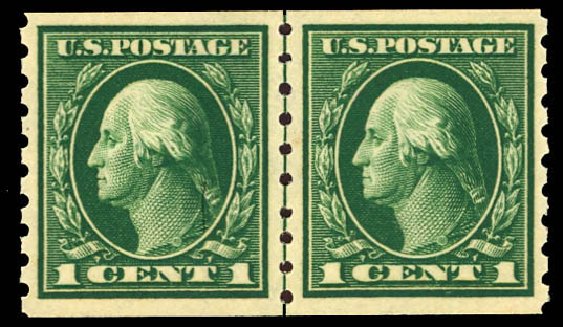 Cost of US Stamps Scott #412 - 1912 1c Washington Coil. Daniel Kelleher Auctions, Dec 2012, Sale 633, Lot 716