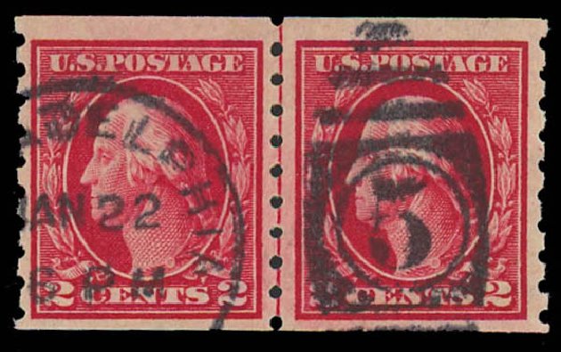 US Stamp Value Scott # 413: 2c 1912 Washington Coil. Daniel Kelleher Auctions, Oct 2011, Sale 626, Lot 364