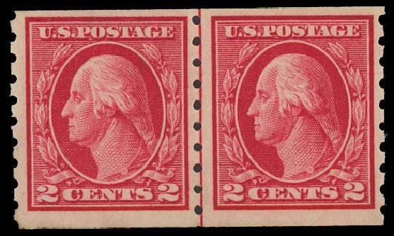 Value of US Stamps Scott # 413: 2c 1912 Washington Coil. Daniel Kelleher Auctions, Jun 2012, Sale 630, Lot 1835