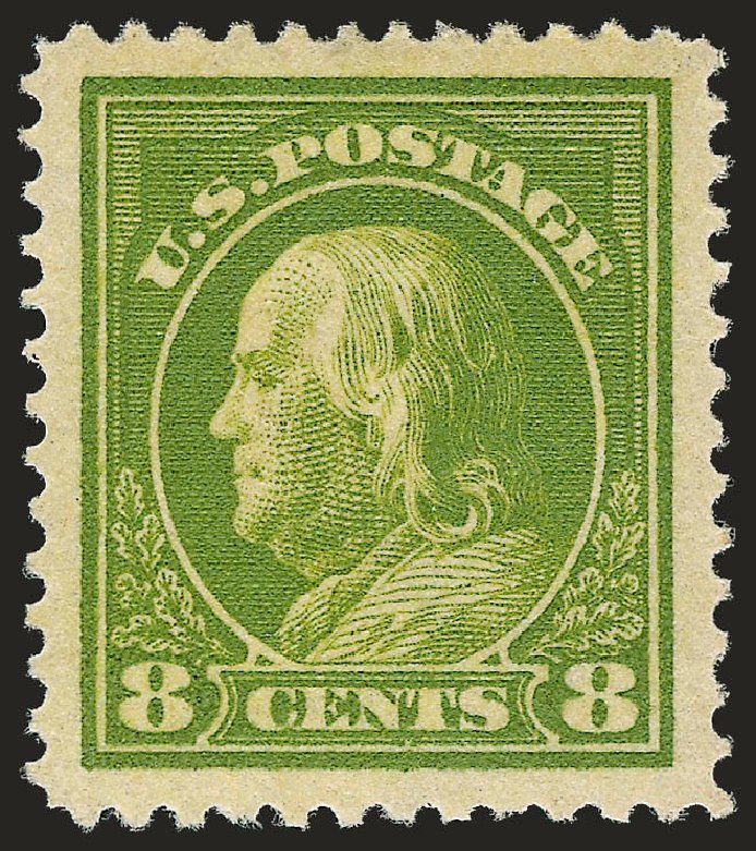 US Stamps Price Scott 414: 1912 8c Franklin Perf 12. Robert Siegel Auction Galleries, Apr 2010, Sale 984, Lot 868