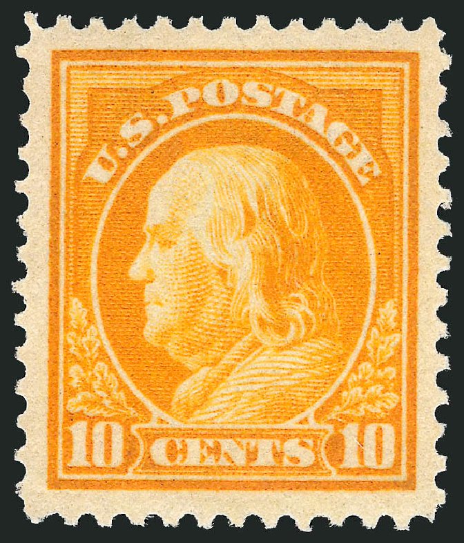 US Stamps Value Scott Cat. #416 - 1912 10c Franklin Perf 12. Robert Siegel Auction Galleries, Mar 2012, Sale 1019, Lot 798