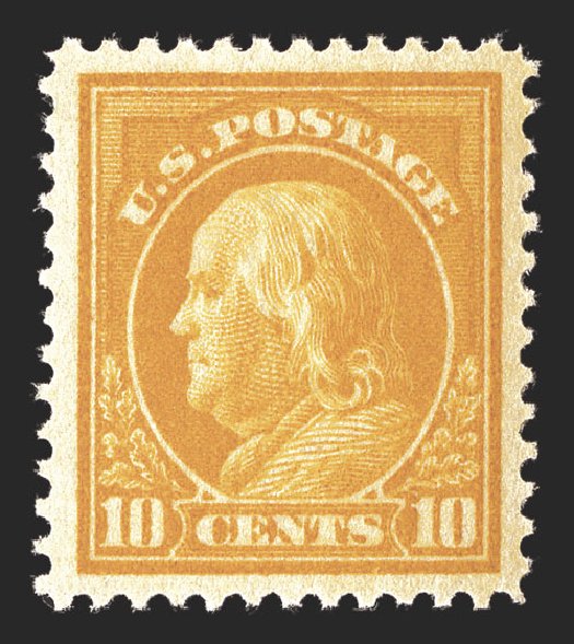 US Stamp Values Scott Catalogue 416 - 10c 1912 Franklin Perf 12. Spink Shreves Galleries, Jul 2012, Sale 140, Lot 258