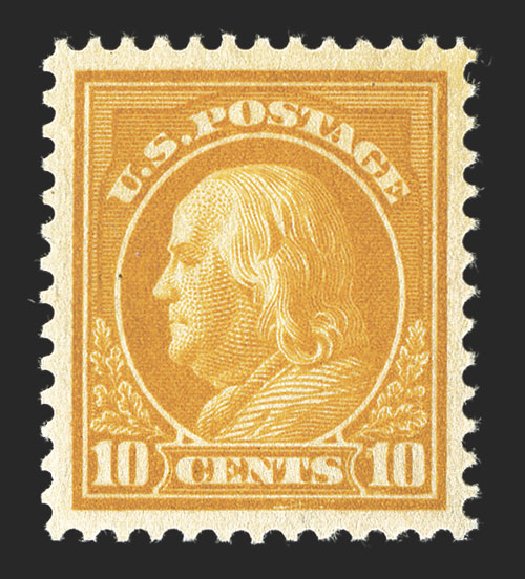 US Stamps Price Scott Catalog 416: 1912 10c Franklin Perf 12. Spink Shreves Galleries, Jul 2012, Sale 140, Lot 259