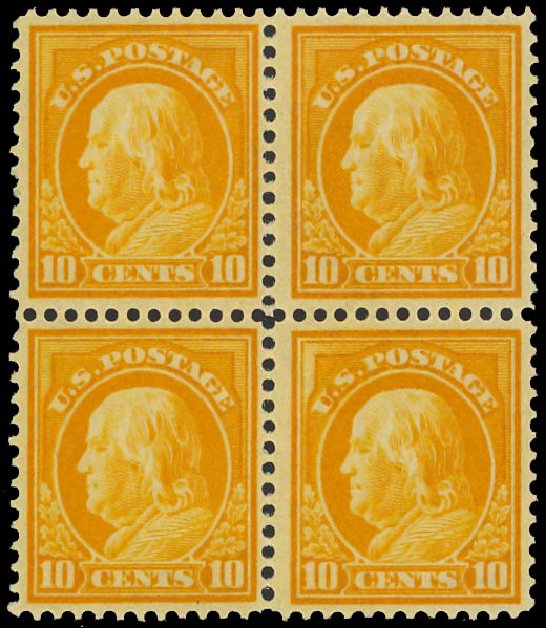 Costs of US Stamps Scott Cat. #416 - 10c 1912 Franklin Perf 12. Daniel Kelleher Auctions, Jan 2012, Sale 628, Lot 490