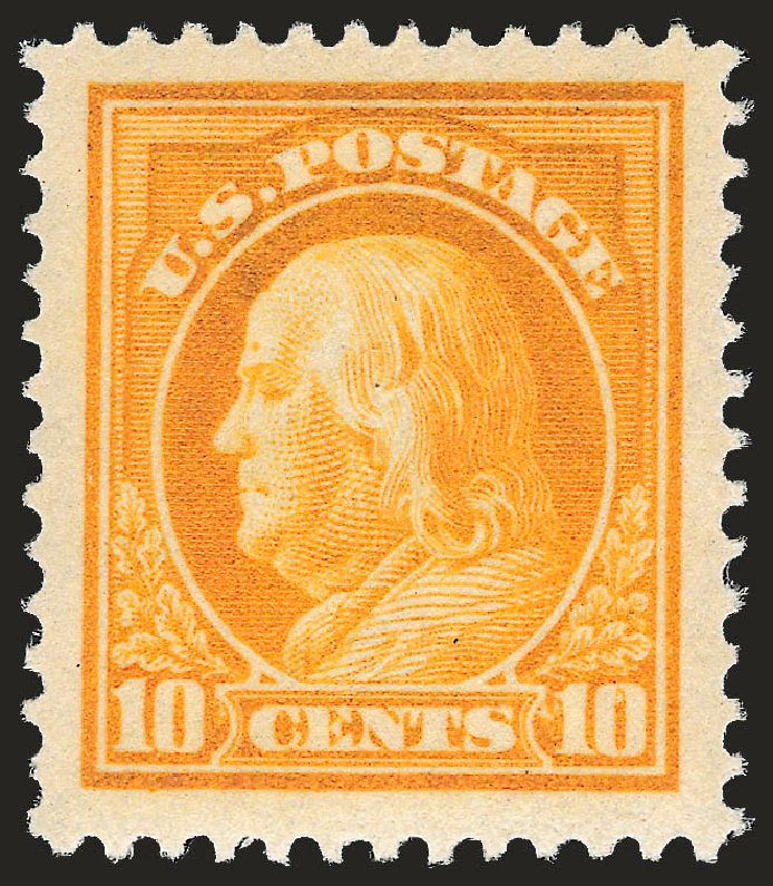 US Stamp Price Scott Cat. # 416: 10c 1912 Franklin Perf 12. Robert Siegel Auction Galleries, Jun 2009, Sale 975, Lot 1835