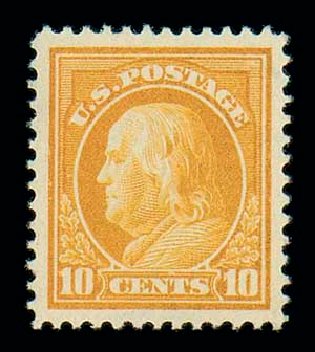 US Stamp Value Scott Catalog 416 - 10c 1912 Franklin Perf 12. Matthew Bennett International, Dec 2007, Sale 325, Lot 2052