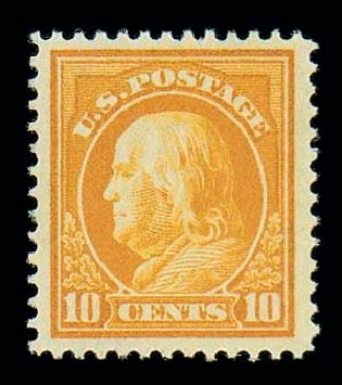 US Stamps Prices Scott Catalog # 416 - 1912 10c Franklin Perf 12. Matthew Bennett International, Dec 2007, Sale 325, Lot 2053