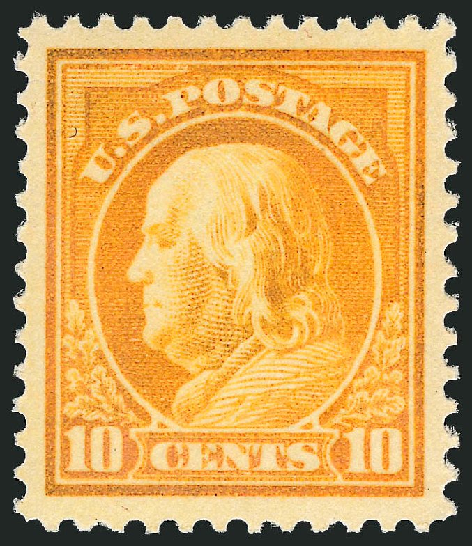 US Stamps Prices Scott Catalog 416: 10c 1912 Franklin Perf 12. Robert Siegel Auction Galleries, Mar 2012, Sale 1019, Lot 796