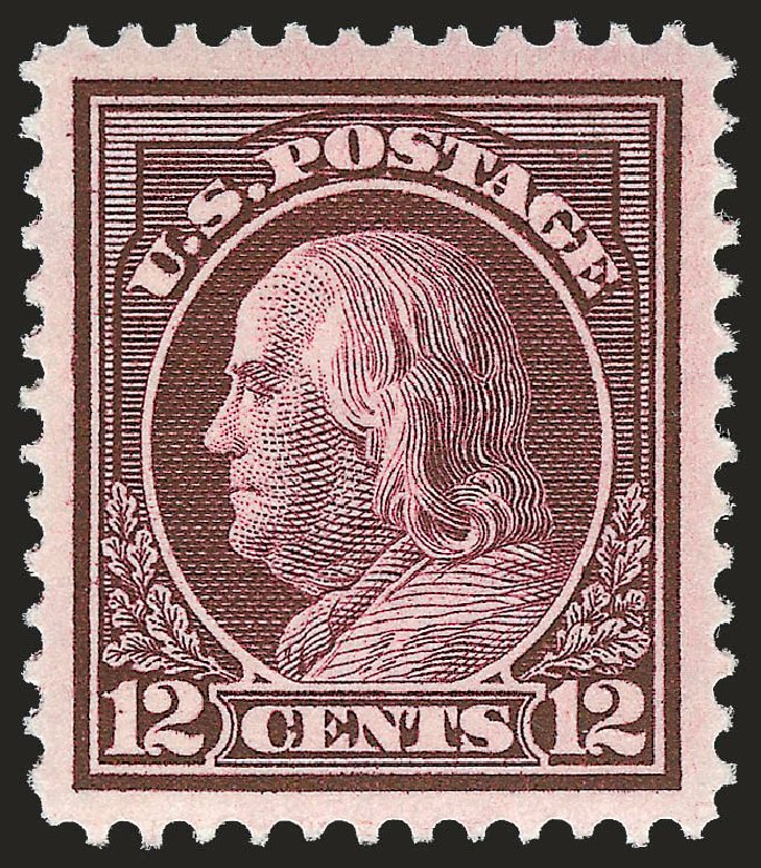 Price of US Stamp Scott Catalog 417 - 12c 1914 Franklin Perf 12. Robert Siegel Auction Galleries, Dec 2008, Sale 967, Lot 4740