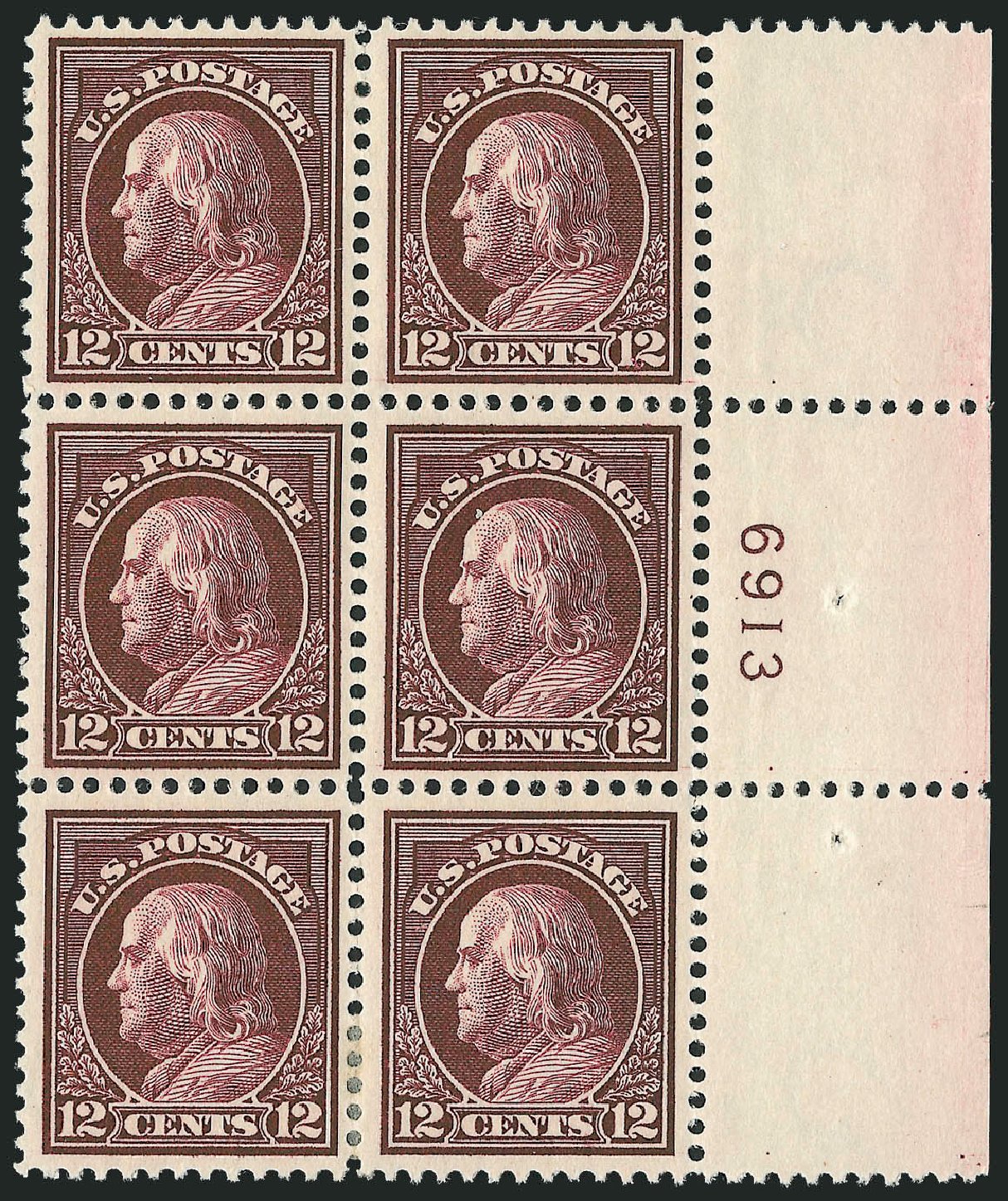 Costs of US Stamps Scott Catalogue #417: 12c 1914 Franklin Perf 12. Robert Siegel Auction Galleries, Jun 2011, Sale 1011, Lot 723