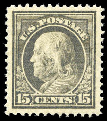 Prices of US Stamps Scott 418 - 15c 1912 Franklin Perf 12. Matthew Bennett International, Mar 2011, Sale 337, Lot 2887