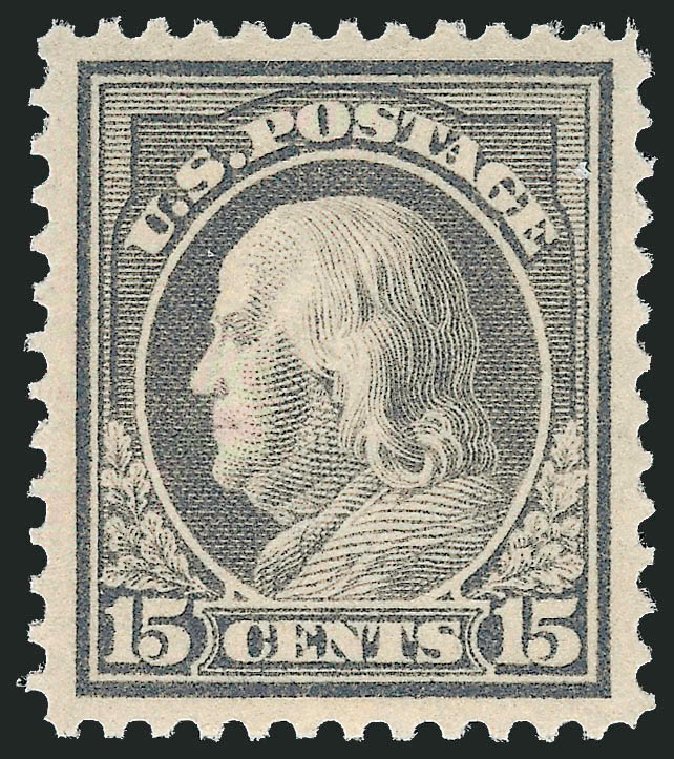 Cost of US Stamp Scott Cat. #418 - 1912 15c Franklin Perf 12. Robert Siegel Auction Galleries, Jun 2009, Sale 975, Lot 1837