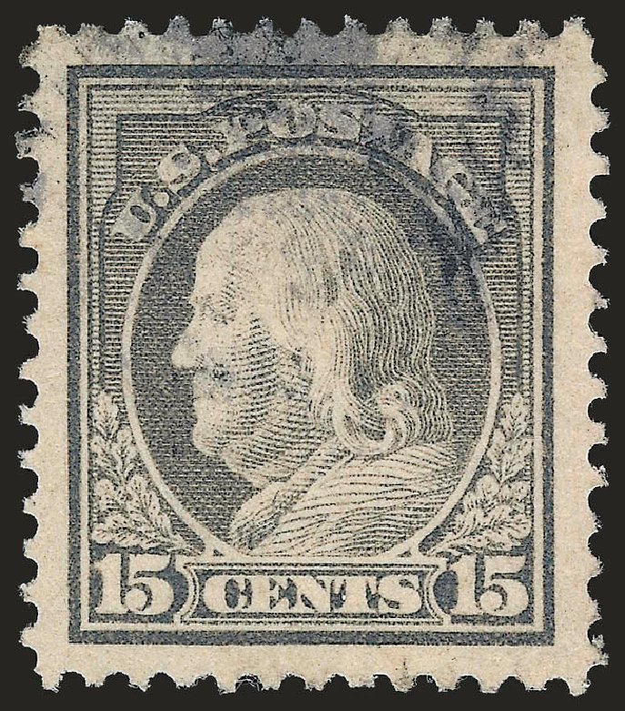 Values of US Stamps Scott Catalog # 418 - 1912 15c Franklin Perf 12. Robert Siegel Auction Galleries, Jun 2009, Sale 975, Lot 1838