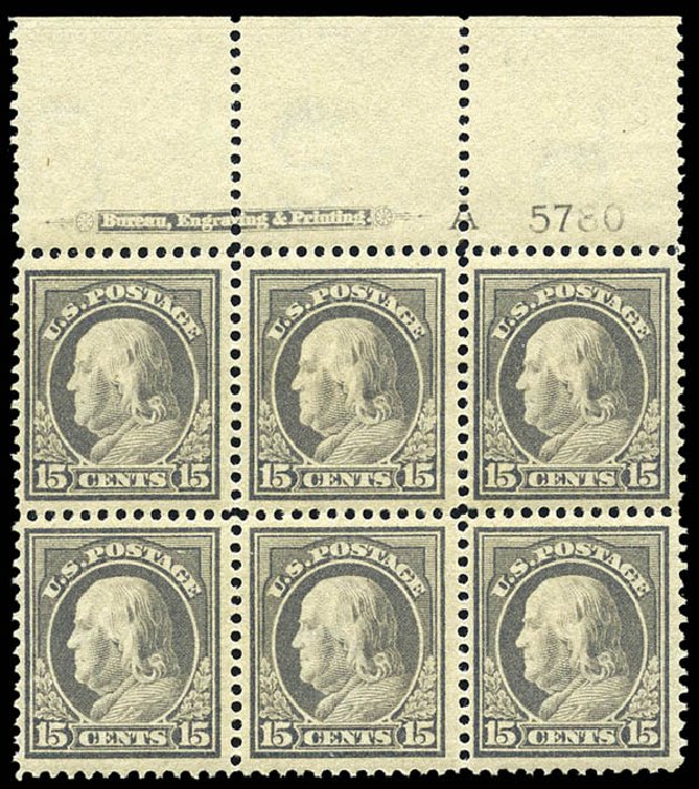 US Stamp Prices Scott Catalogue # 418: 15c 1912 Franklin Perf 12. Matthew Bennett International, May 2014, Sale 350, Lot 569