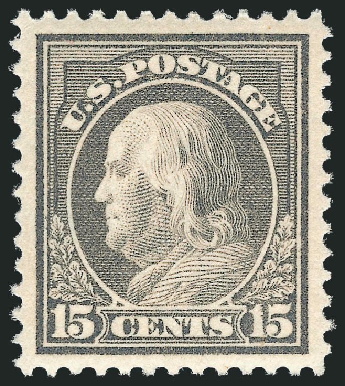 Costs of US Stamp Scott Catalog #418 - 15c 1912 Franklin Perf 12. Robert Siegel Auction Galleries, Mar 2012, Sale 1019, Lot 799
