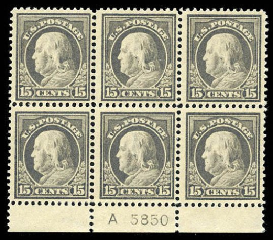 US Stamps Value Scott Catalogue #418: 15c 1912 Franklin Perf 12. Matthew Bennett International, Mar 2012, Sale 344, Lot 4571